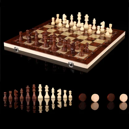 Portable Wooden Backgammon Board - Image 7
