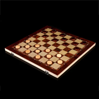 Portable Wooden Backgammon Board - Image 3
