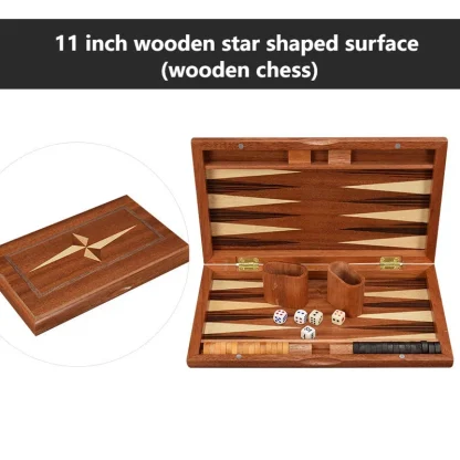 Foldable Wooden Backgammon Board - Image 4