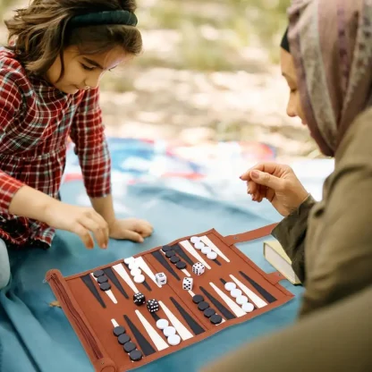 Roll Up Portable Backgammon Board - Image 4