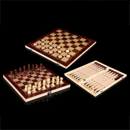 Portable Wooden Backgammon Board - Image 6
