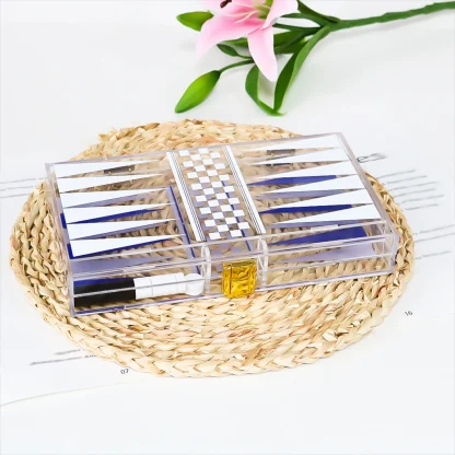 Transparent White Backgammon Board - Image 4