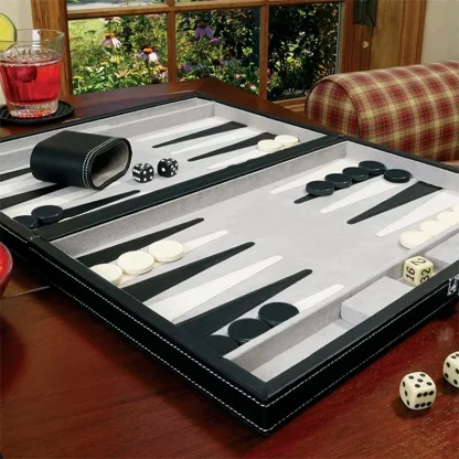 Black Briefcase Backgammon Board - Image 2