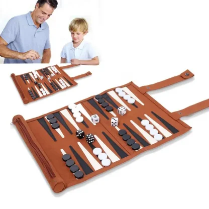 Travel Portable Backgammon Board - Image 5