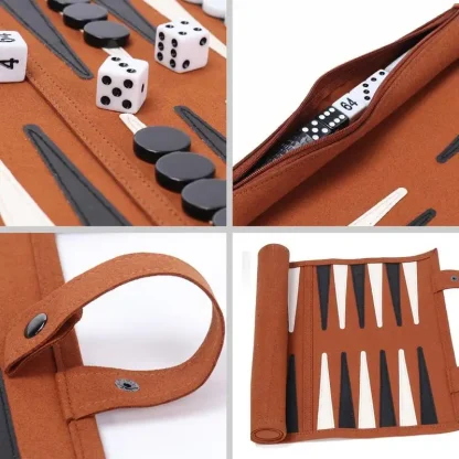 Travel Portable Backgammon Board - Image 6