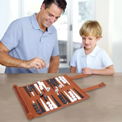 Travel Portable Backgammon Board - Image 4